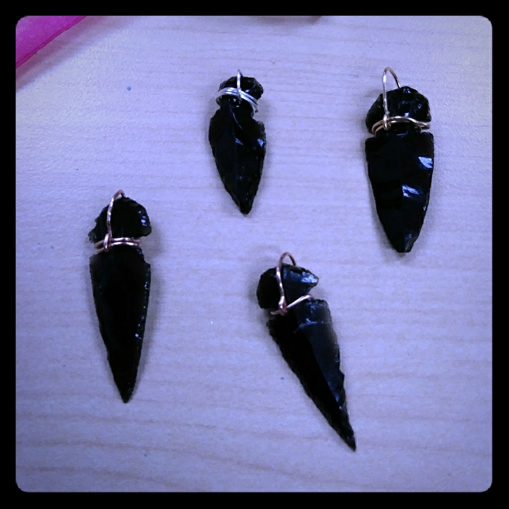 Genuine, Handmade Obsidian Arrowheads